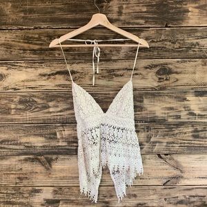 Forever 21 Boho Lacey Halter Top
